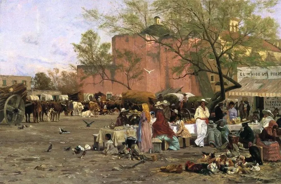 San Antonio Market Place (ca. 1878) by Thomas Allen